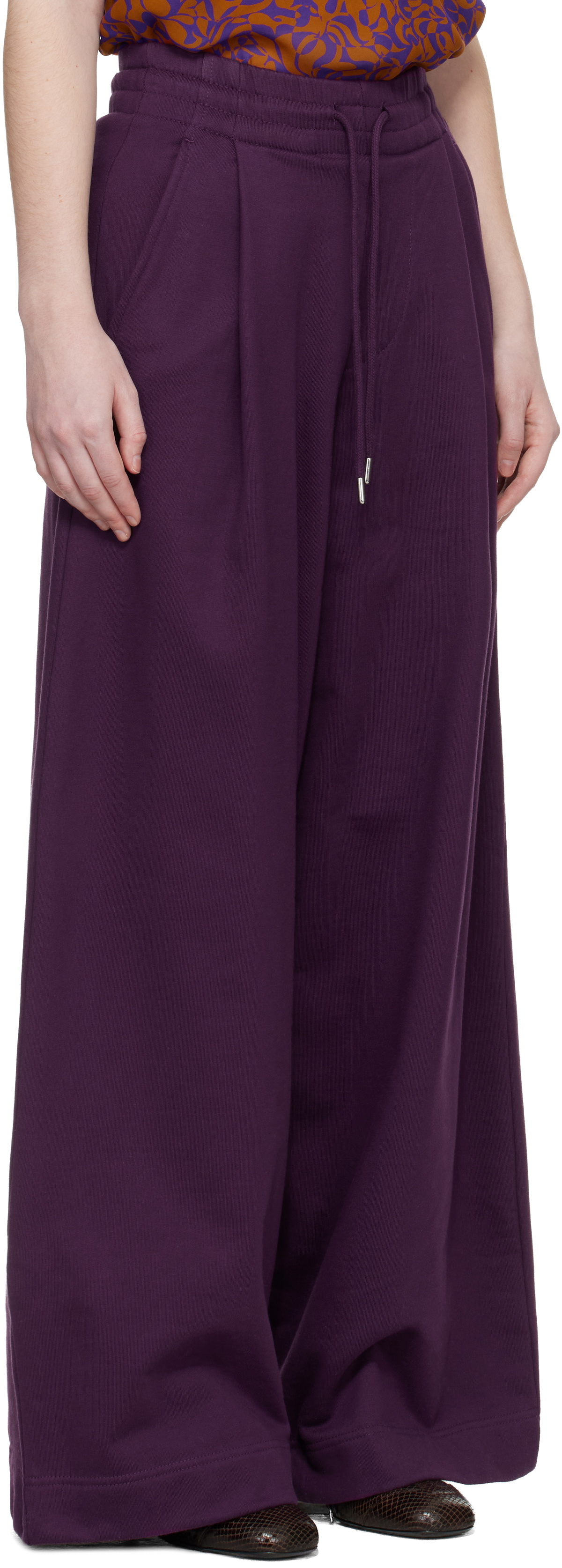 Dries Van Noten Purple Loose Sweatpants