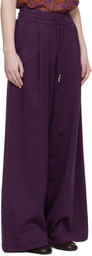 Dries Van Noten Purple Loose Sweatpants