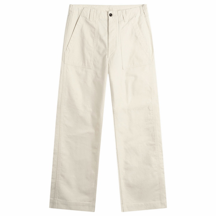 Photo: Drake's Men's Twill Fatigue Trousers in Ecru