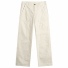 Drake's Men's Twill Fatigue Trousers in Ecru