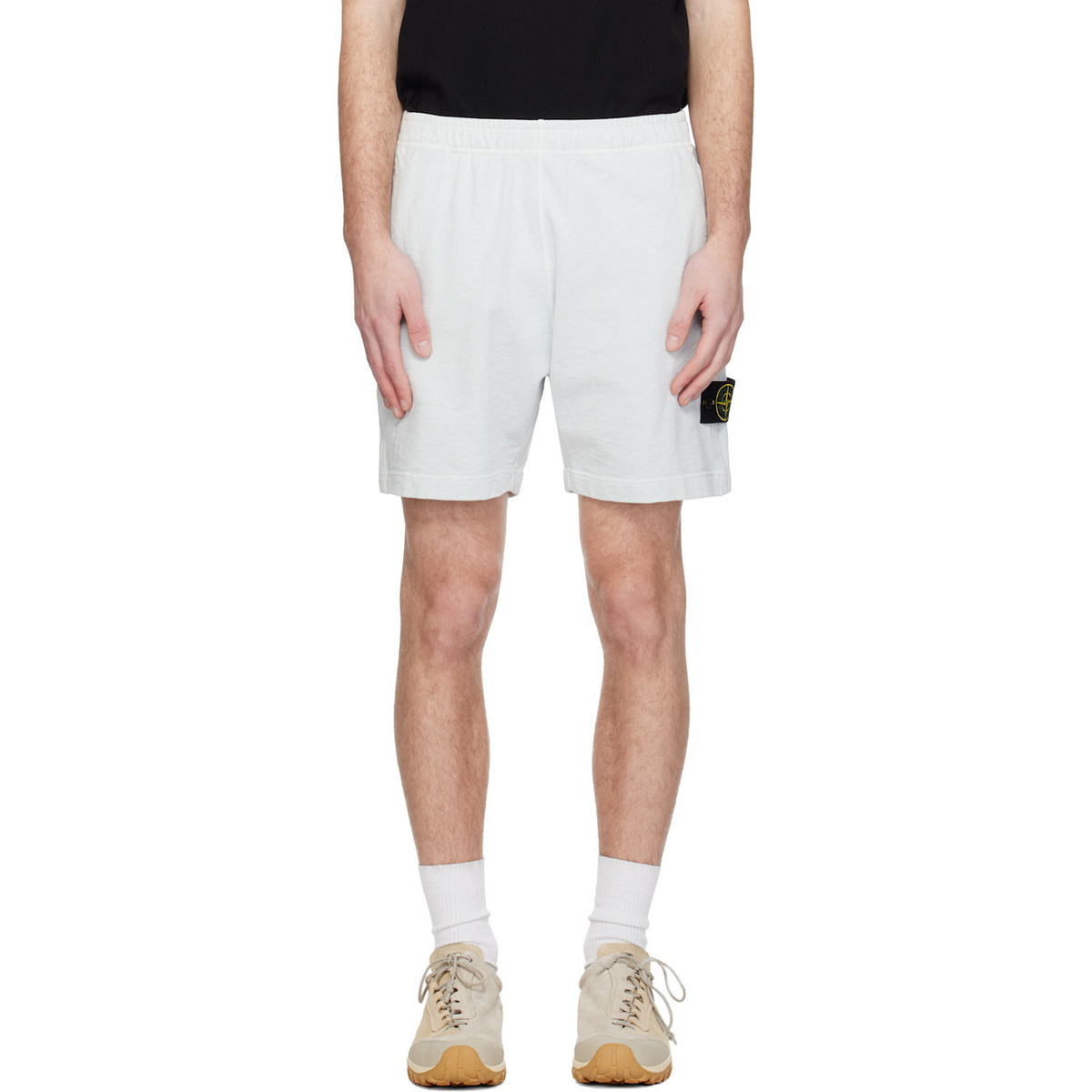 Stone Island Blue 6200014 Malfilé Fleece Old Effect Shorts