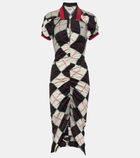 Vivienne Westwood Pulling argyle cotton midi dress