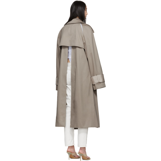 Rokh Beige Oversized Trench Coat Rokh