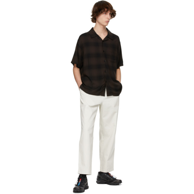 Stussy Brown Boxy Plaid Shadow Short Sleeve Shirt Stussy
