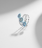 Kamyen Saturn 18kt white gold ring with diamonds