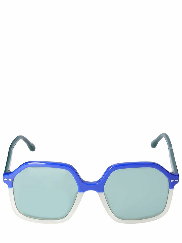 Photo: ISABEL MARANT - Bicolor Frame Squared Acetate Sunglasses