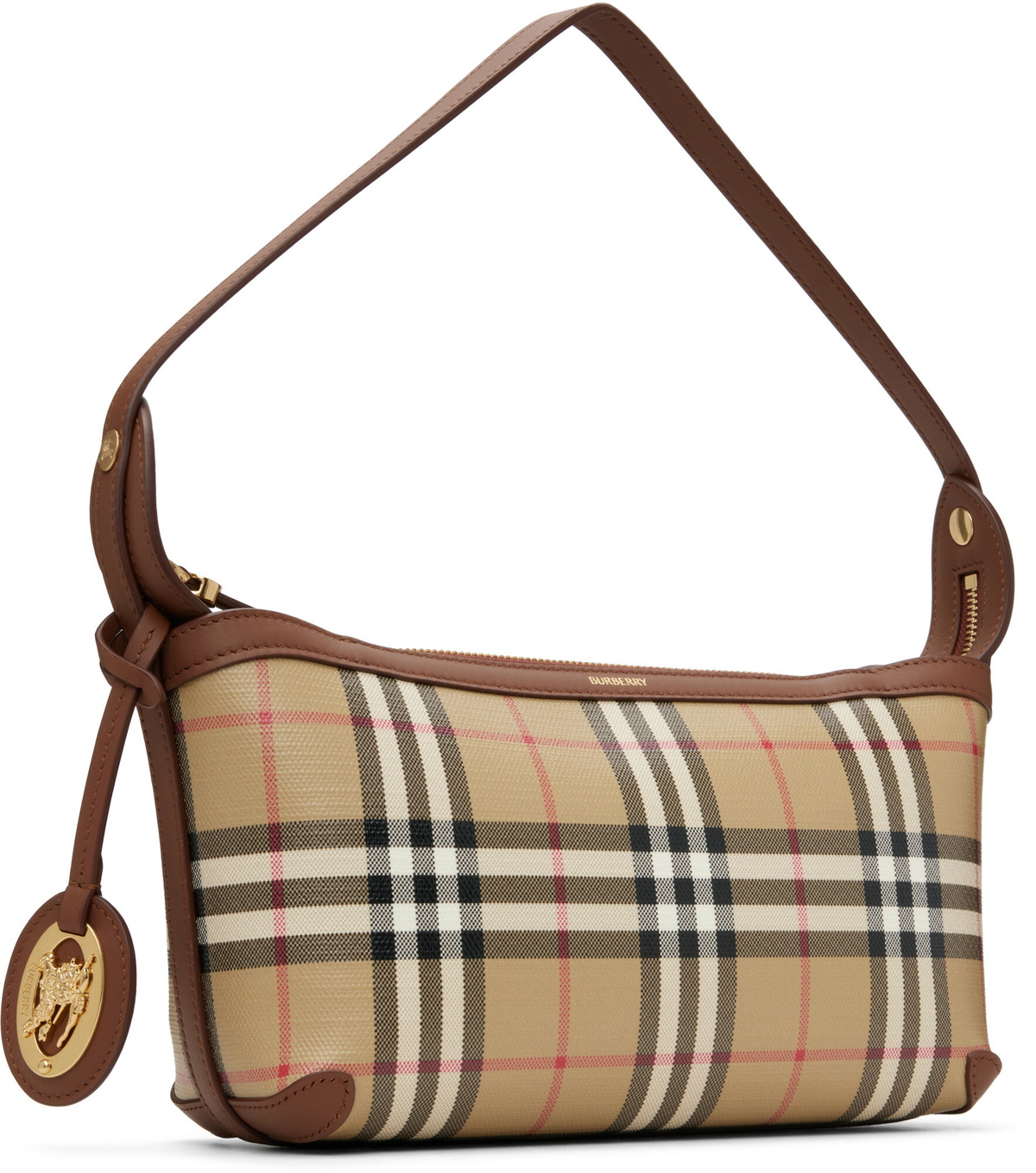 Burberry Beige Mini Check Shoulder Bag