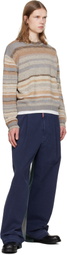 Dsquared2 Blue Re-Worked Colorblock Easy Zoot Trousers