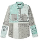 AMIRI - Bandana-Print Cotton-Flannel Shirt - Blue