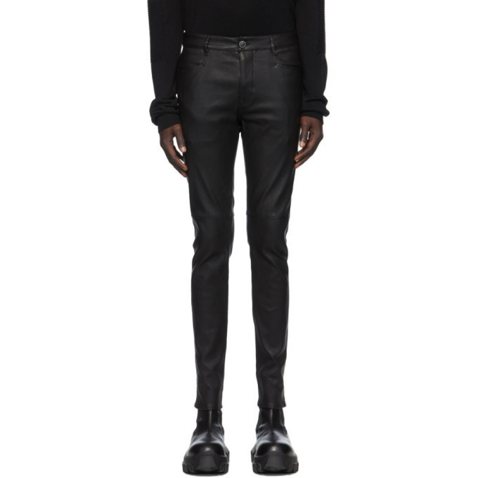 Photo: Rick Owens Black Leather Tyron Pants