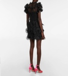 REDValentino Point d'esprit tulle minidress