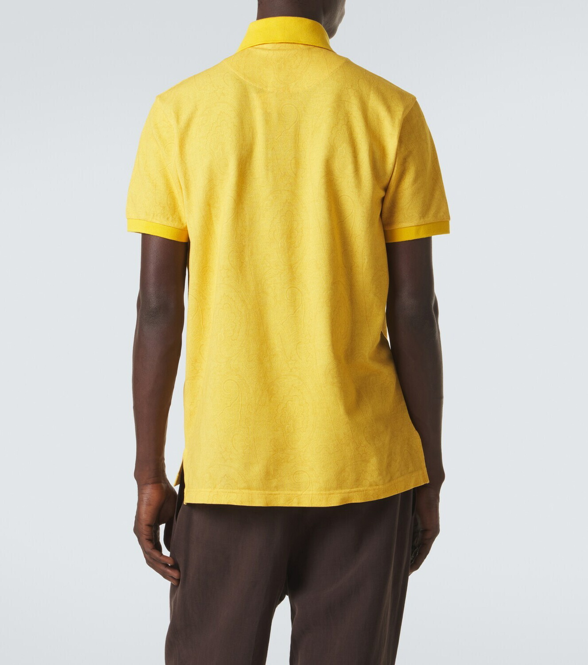 Etro Paisley cotton piqué polo shirt
