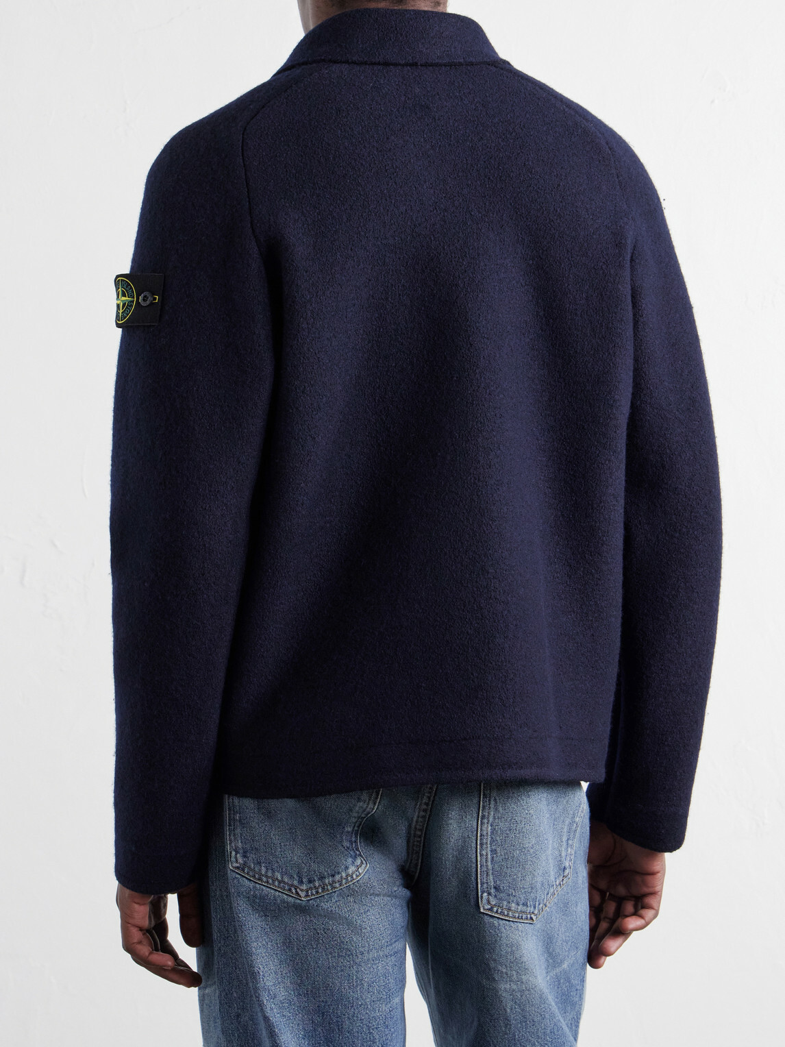 Stone Island - Felted RWS Wool Overshirt - Blue