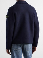 Stone Island - Felted RWS Wool Overshirt - Blue