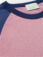 ARIES - Logo-Print Colour-Block Cotton-Jersey T-Shirt - Pink