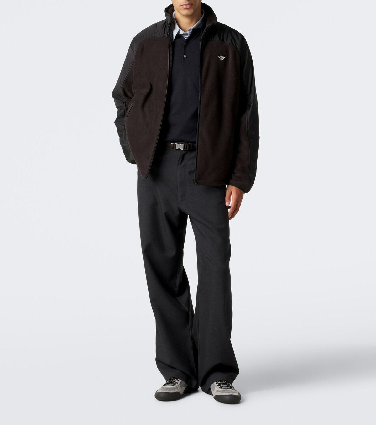 Prada Re-Nylon and fleece track jacket