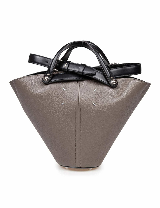 Photo: Maison Margiela Dress-age Small Leather Bucket Bag Color Brown