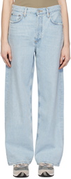 AGOLDE Blue Low Slung Baggy Jeans