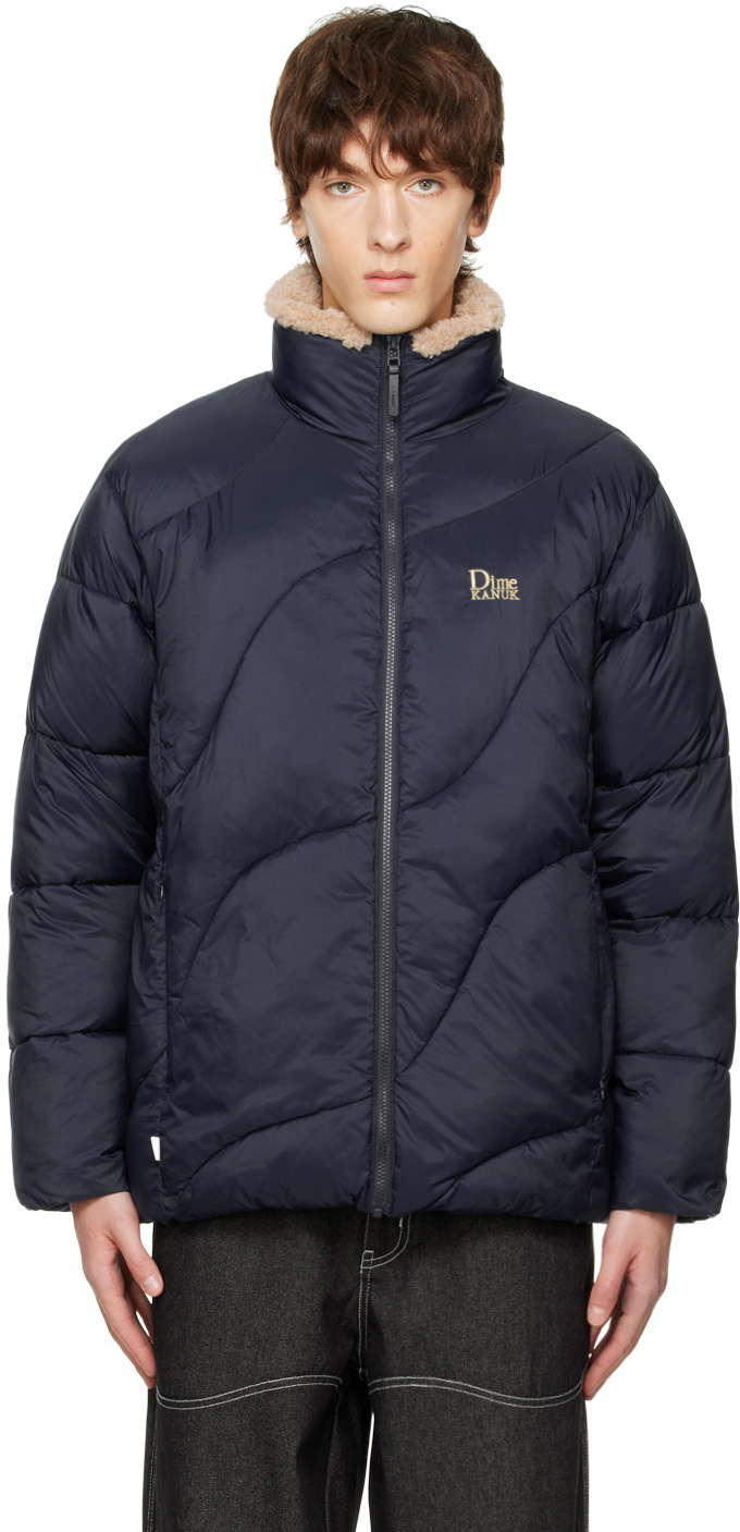 DIME CORDUROY WAVE PUFFER JACKET/ BLACK-