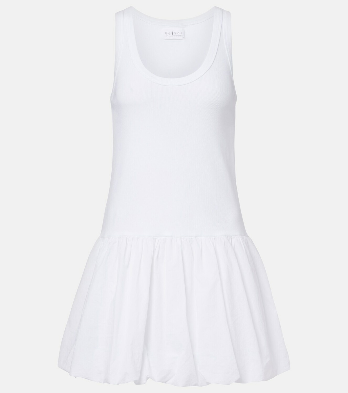 Velvet Isla cotton-blend poplin minidress