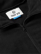 OSTRYA - Surplus Logo-Appliquéd Shell-Trimmed Fleece Jacket - Black