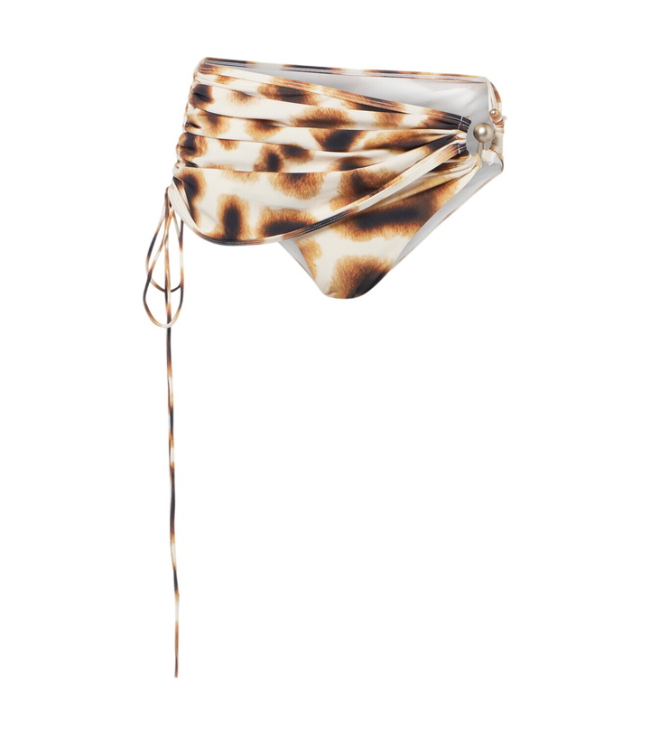 Photo: Christopher Esber Orbit ruched animal-print bikini bottoms