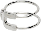 AMBUSH Silver Safety Pin Ring