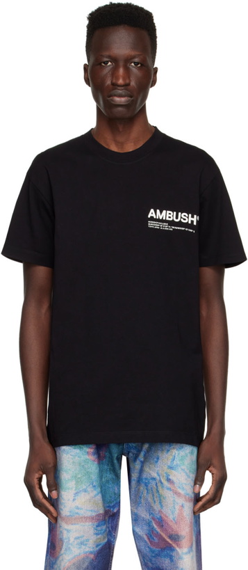 Photo: AMBUSH Black Cotton T-Shirt