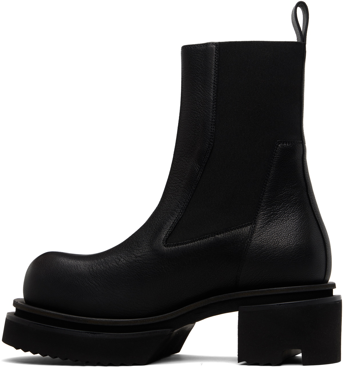 Rick Owens Black Temple Beatle Bogun Chelsea Boots