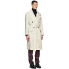AMI Alexandre Mattiussi Off-White Wool Double-Breasted Coat