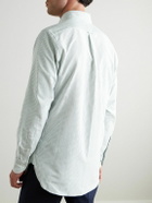 Kingsman - Button-Down Collar Striped Cotton Oxford Shirt - Green