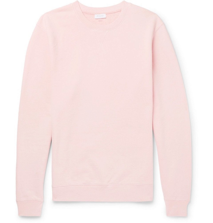 Photo: Sunspel - Brushed Loopback Cotton-Jersey Sweatshirt - Men - Pink