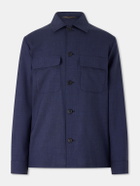 Slowear - Wool, Silk and Linen-Blend Overshirt - Blue