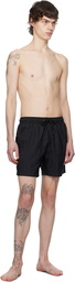 BOSS Black Embroidered Swim Shorts
