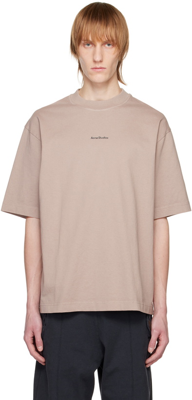 Photo: Acne Studios Beige Printed T-Shirt