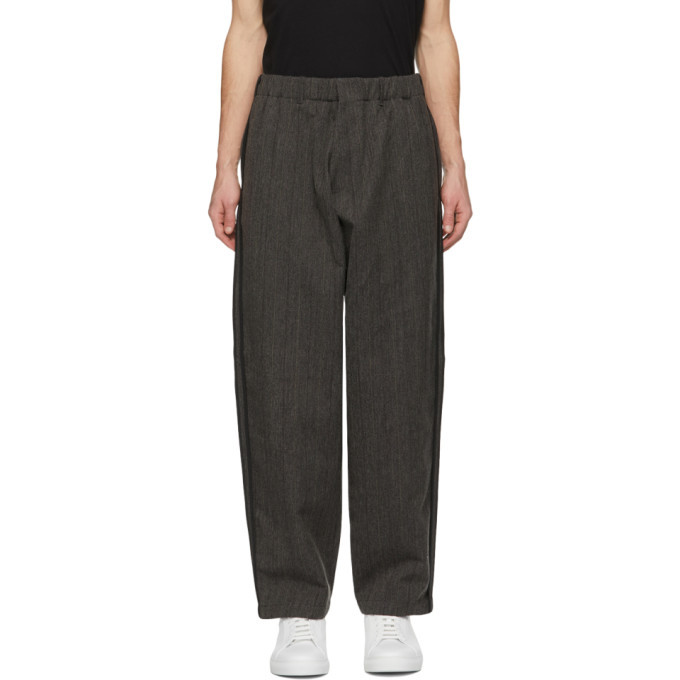 Photo: Paul Smith Grey Virgin Wool Wide-Leg Trousers