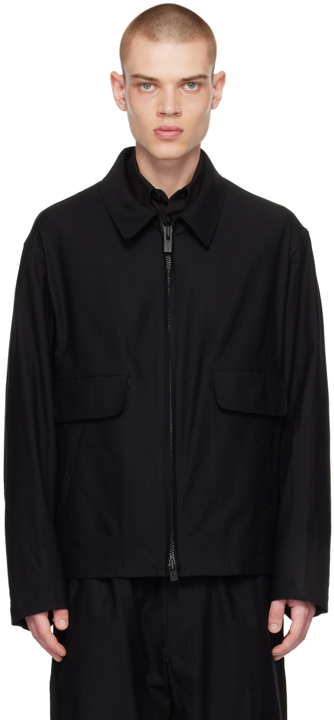 Yohji Yamamoto Black Zip Jacket Yohji Yamamoto