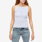 Courreges Women's Rib Knit Swallow Tank Top in Dark Lilac