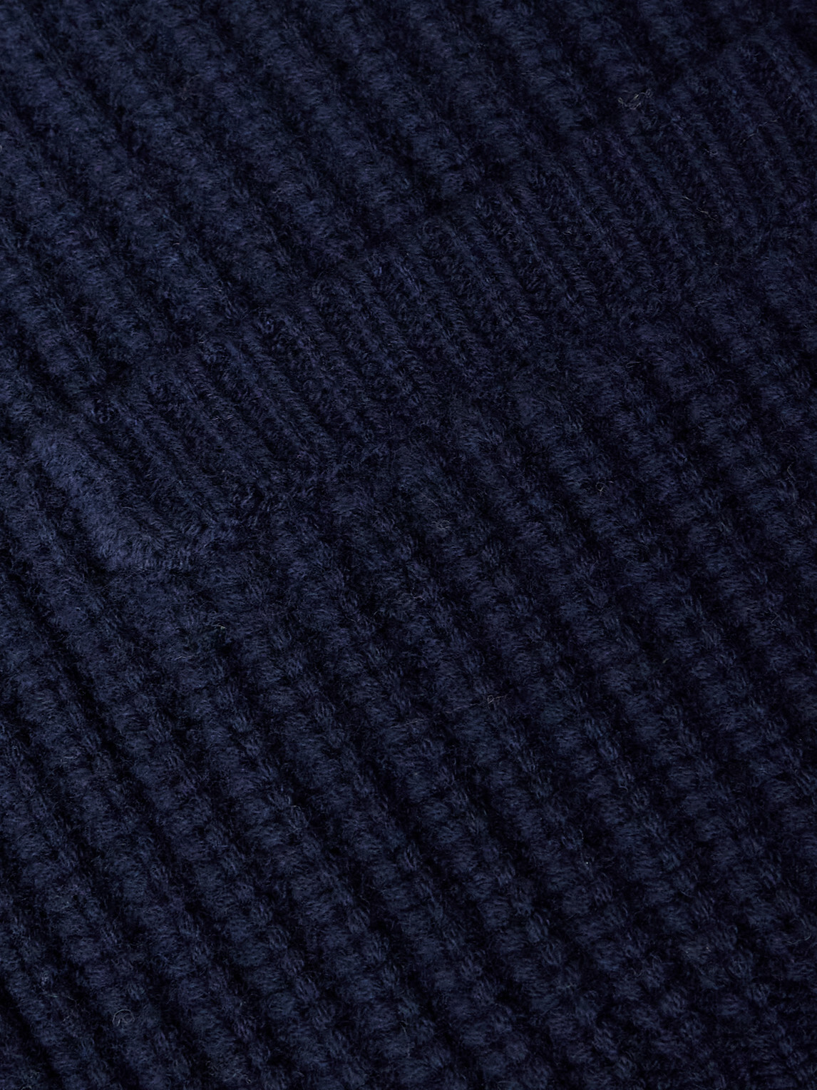 Hartford - Shawl-Collar Ribbed Wool Cardigan - Blue