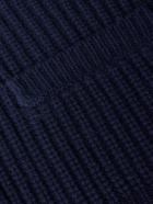 Hartford - Shawl-Collar Ribbed Wool Cardigan - Blue