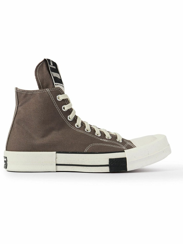 Photo: Rick Owens - Converse DRKSHDW TURBODRK Chuck 70 Canvas High-Top Sneakers - Gray