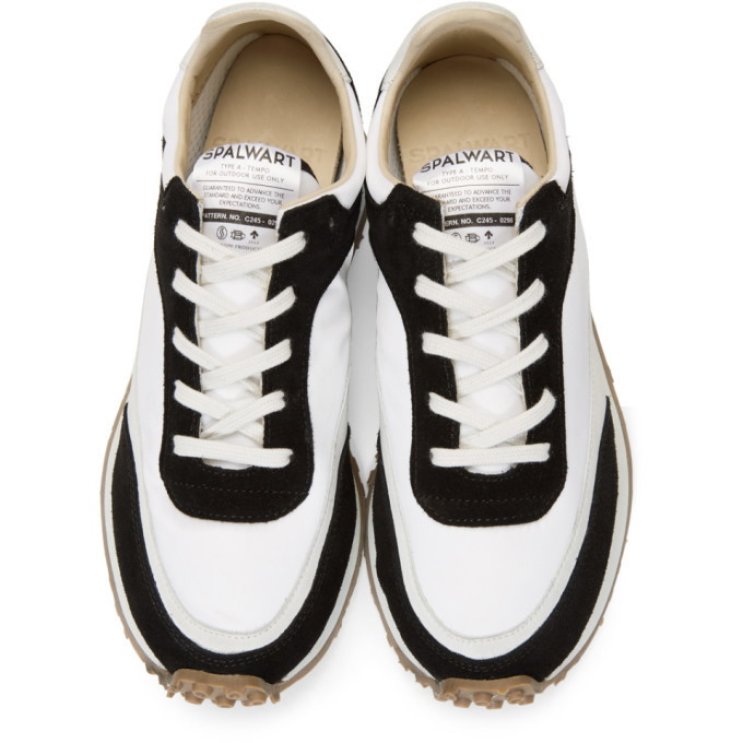 Spalwart Black and White Tempo Low Sneakers Spalwart