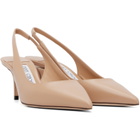 Jimmy Choo Beige Love Sling Back 65 Heels