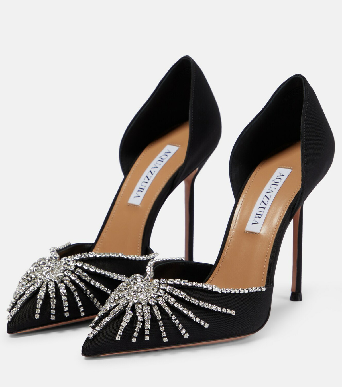 Aquazzura Sunshine embellished suede pumps