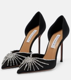 Aquazzura Sunshine embellished suede pumps