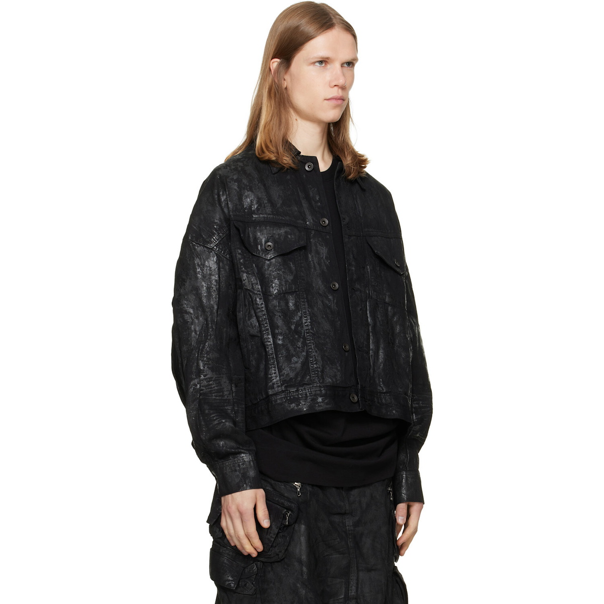 Julius Black Coated DK Denim Jacket