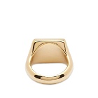 A.P.C. Men's A Plaque Signet Ring in Gold