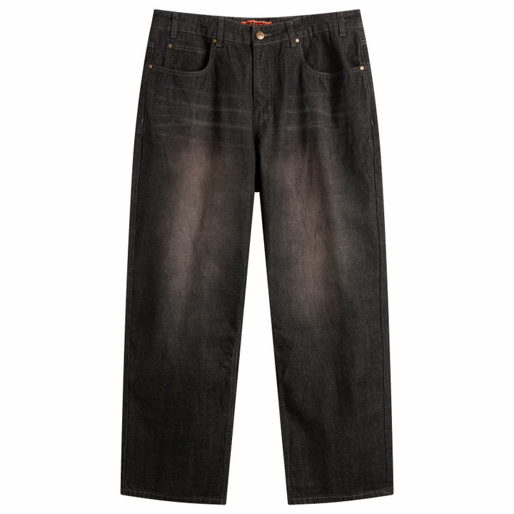 Photo: Butter Goods Men's Scorpion Stitch Denim Jeans in Slub Black