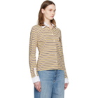 Stella McCartney Yellow Fancy Stripe Crest Polo Shirt