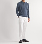 William Lockie - Mélange Virgin Wool Polo Shirt - Blue